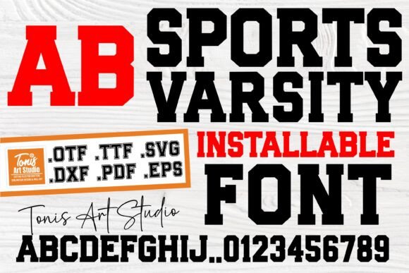 Best Display Fonts: 10 Creative Fonts for Branding, Cricut & Crafts 32 Sports Varsity Fonts 94174740 580x387 1