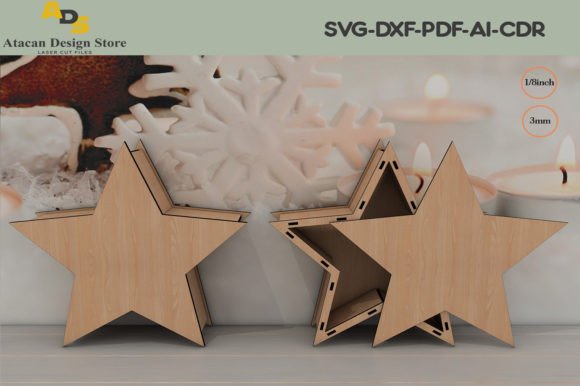 Laser Cut Files for Glowforge Projects: 25 Best Picks 4 Star Box Laser Cut Files Glowforge SVG Graphics 43561195 1 1 580x386 1