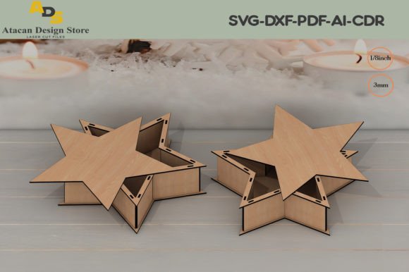 Laser Cut Files for Glowforge Projects: 25 Best Picks 5 Star Box Laser Cut Files Glowforge SVG Graphics 43561195 2 580x386 1