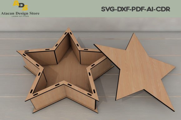 Laser Cut Files for Glowforge Projects: 25 Best Picks 6 Star Box Laser Cut Files Glowforge SVG Graphics 43561195 4 580x386 1