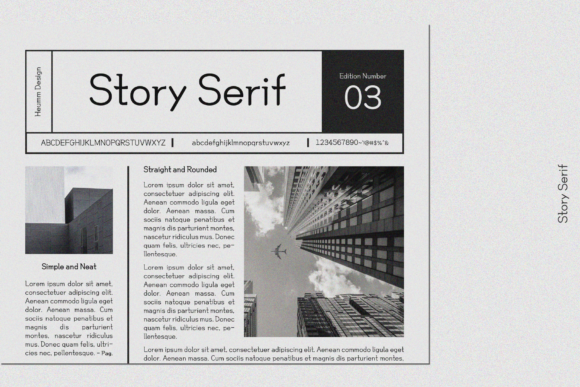 Fonts Similar to Clarendon: 15 Powerful Alternatives 24 Sample layout showcasing the Story Serif font in a design context.