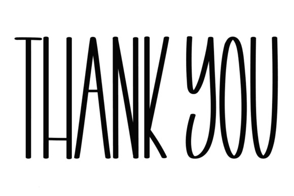 16 Handwritten Fonts for Commercial Use That Look Professional 31 Stylized handwritten text saying 'THANK YOU' in a playful font.