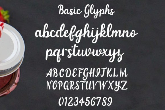 Handwritten Fonts for Vinyl Sticker Labels: 26 Best Cricut Picks 33 Strawberry Smoothie Fonts 71379839 2 580x387 1