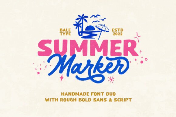 Lettering Fonts for Logo Design: 17 Stunning Picks You’ll Love 28 Summer Marker Fonts 151021015 1 1 580x387 1