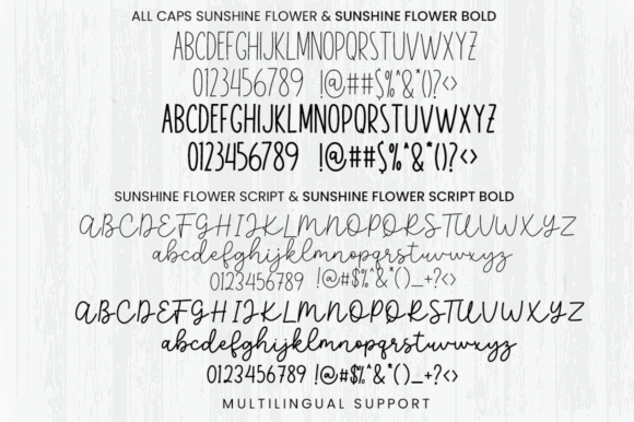 Handwritten Fonts for Vinyl Sticker Labels: 26 Best Cricut Picks 21 Sunshine Flower Fonts 31037476 3 580x386 1