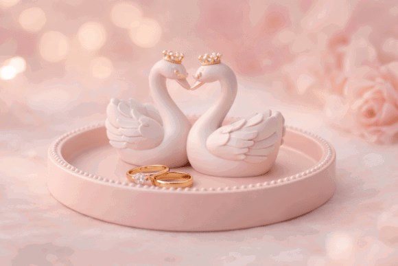 11 Most Profitable 3D Printing Models That Actually Sell 8 Swan Wedding Ring Dish STL 3D Printing 141444968 2 580x387 1