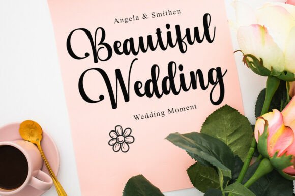 Calligraphy Fonts for Wedding Invitations: 10 Stunning Picks 5 Sweetty Handmade Fonts 139450955 8 580x386 1