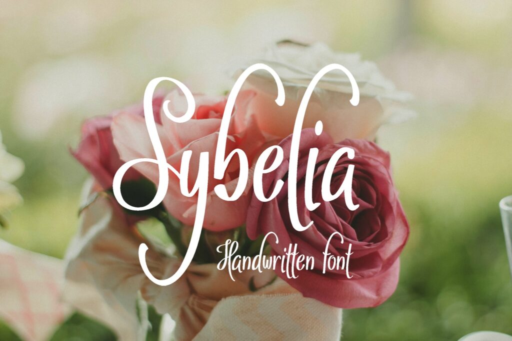 33 Best Feminine Script Fonts for Elegant Branding & Wedding Design 16 Sybelia by Eva Barabasne Olasz