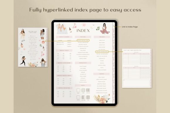 12 Best Digital Planner Templates for GoodNotes and iPad 21 THAT GIRL Digital Planner GoodNotes Graphics 122593978 1 580x387 1
