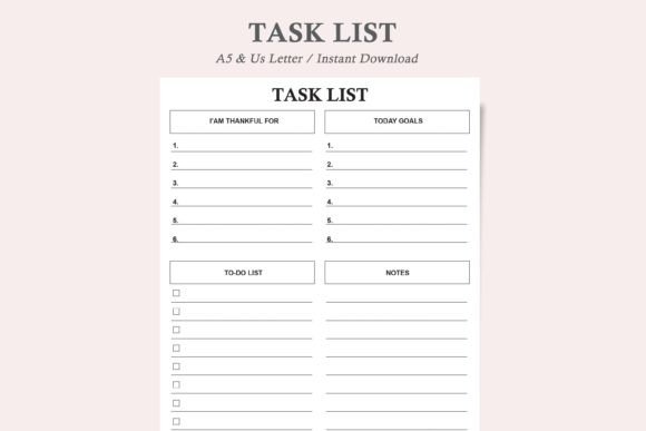 12 Printable ADHD Planner Templates for Better Focus 18 Task ListTask PlannerADHD task planner Graphics 71328107 2 580x387 1