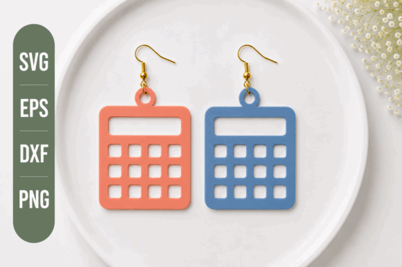 Laser Cut Teacher Appreciation Gifts: 45 Personalized Ideas 50 Colorful laser cut teacher earrings shaped like calculators in pink and blue.