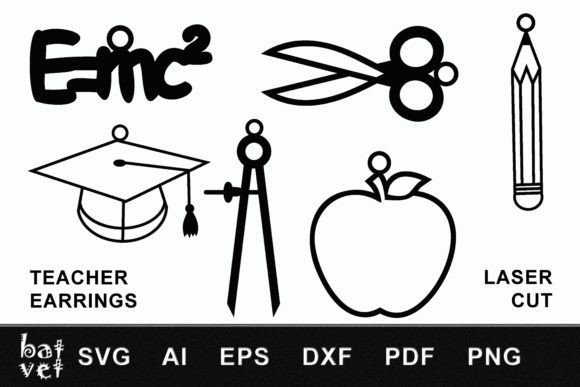 Laser Cut Teacher Appreciation Gifts: 45 Personalized Ideas 49 Various teacher-themed SVG designs including scissors, pencil, apple, and graduation cap.