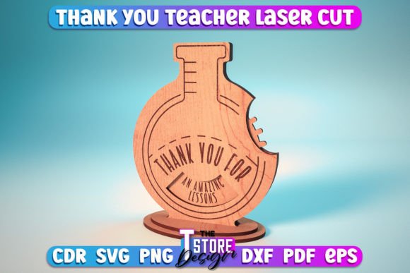 Laser Cut Teacher Appreciation Gifts: 45 Personalized Ideas 40 Laser cut wooden thank you teacher gift in the shape of a flask.