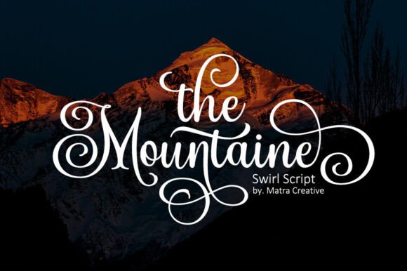 Modern Script Fonts: 18 Gorgeous Picks for Branding 16 The Mountaine Fonts 120449686 1 1 580x386 1