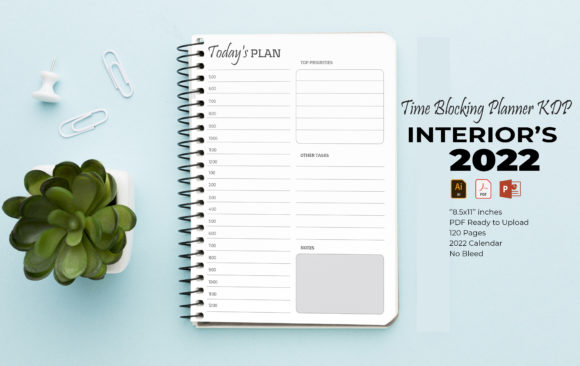 11 Daily Digital Planner Pages for Focused Planning 5 Hourly time-blocking planner page with sections for today's plan and priorities.