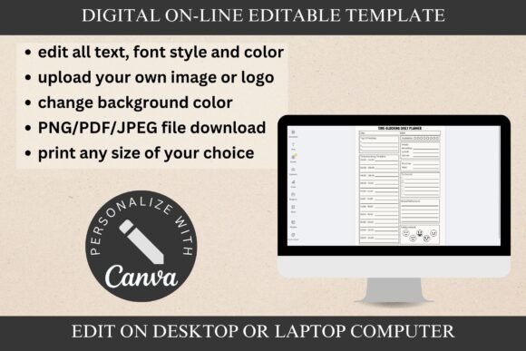 11 Daily Digital Planner Pages for Focused Planning 17 Editable digital planner template with customizable features.