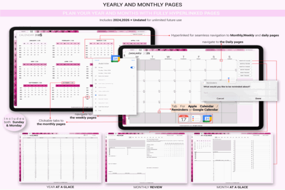 12 Best All-in-One Digital Planner Templates You’ll Love 5 Ultimate Digital Planner 20252026 amp Und Graphics 121103425 4 580x387 1