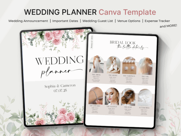 Wedding Budget Template: 16 Smart Picks for Easy Planning 26 Ultimate Wedding Planner Canva Graphics 127385899 1 1 580x435 1