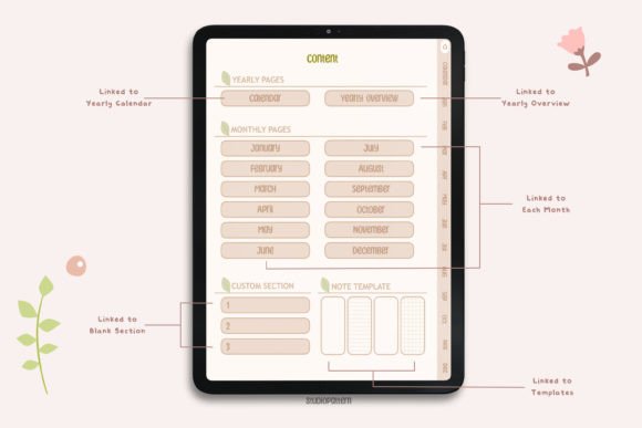 15 Undated Digital Planner: Brilliant Templates You’ll Love 11 Undated Digital Daily Life Planner Graphics 64384008 2 580x387 1