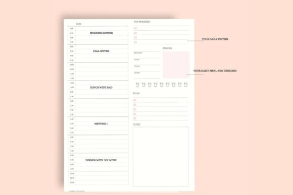 Weekly Digital Planner Templates: 10 Best Picks for 2026 8 Weekly digital planner template layout with time slots and task sections.