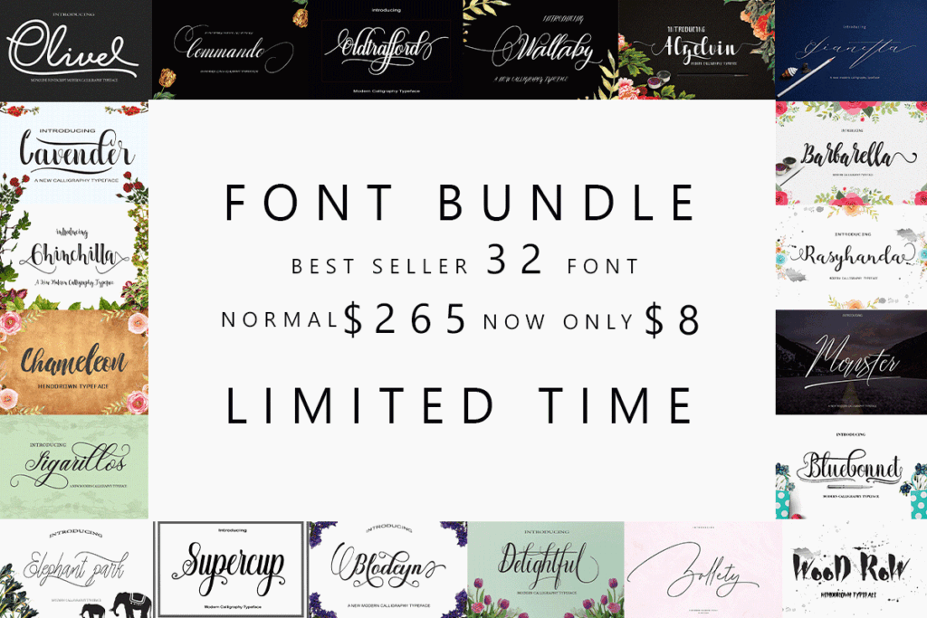 12 Best Handwritten Font Bundles for Wedding Invitations 8 Untitled 1