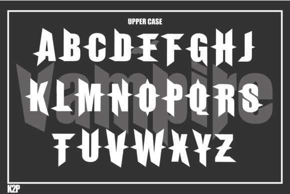 Halloween Fonts: 44 Best Picks for Cards, Signs & Cricut 76 Uppercase letters in the Vampire Halloween font by KtwoP.