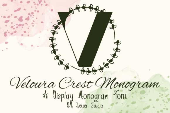 Script Fonts for Logo Design: 36 Elegant Picks That Feel Premium 36 Veloura Crest Monogram Fonts 133084324 1 1 580x387 1