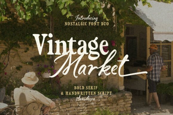 Lettering Fonts for Logo Design: 17 Stunning Picks You’ll Love 24 Vintage Market Fonts 141765198 1 1 580x387 1