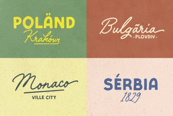Lettering Fonts for Logo Design: 17 Stunning Picks You’ll Love 42 Vintage Postman Fonts 108837067 3 580x387 1