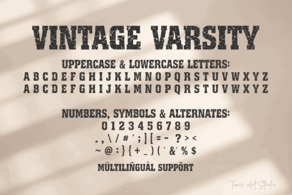 17 Collegiate Fonts: Powerful Picks for Logos & Jerseys 13 Vintage Varsity Fonts 141414175 5 580x387 1