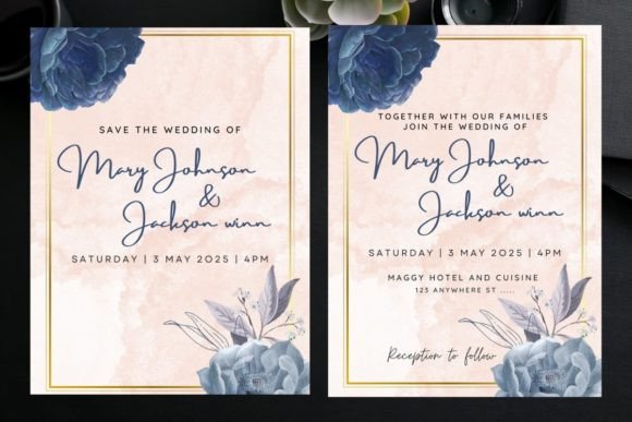 20 Canva Wedding Invitation Templates You Can Easily Edit 15 Elegant wedding invitation design featuring floral elements and wedding details.