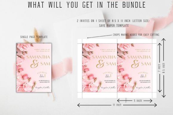 14 Wedding Invitation Template Ideas That Look Expensive 13 Wedding invitation template featuring floral design and elegant typography.