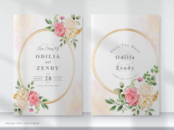 14 Wedding Invitation Template Ideas That Look Expensive 20 Elegant wedding invitation design featuring floral elements and gold accents.