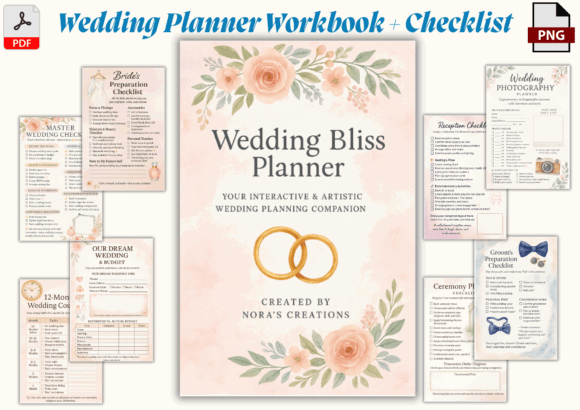 Wedding Budget Template: 16 Smart Picks for Easy Planning 24 Wedding Planner Worbook Checklist Graphics 123125433 1 1 580x410 1