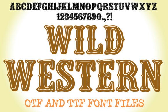 15 Best Western Slab Serif Fonts for Logos and Branding 21 WildWesternBySqueebCreative Regular Fonts 128463467 1 1 580x387 1