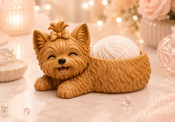 11 Most Profitable 3D Printing Models That Actually Sell 22 Yorkie Planter Buddy STL 3d Model 3D Printing 148794047 2 580x404 1