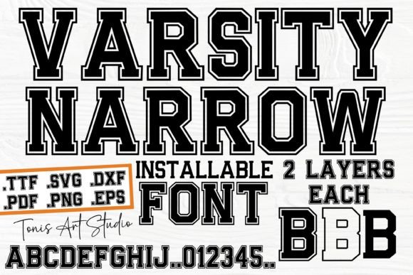 17 Collegiate Fonts: Powerful Picks for Logos & Jerseys 8 ab varsity narrow Fonts 93743550 1 1 580x387 1
