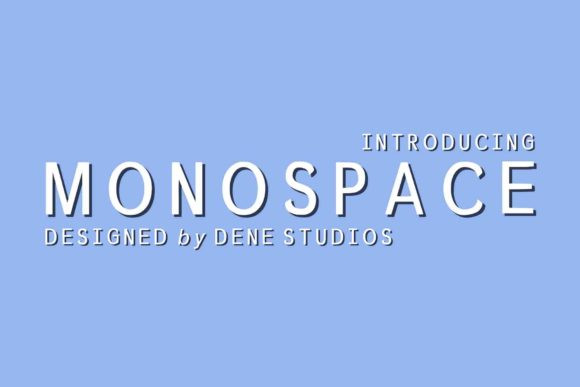 15 Best Monospace Fonts for Coding, Branding and Web Design 9 Monospace font design showcasing the word 'MONOSPACE' with a modern aesthetic.