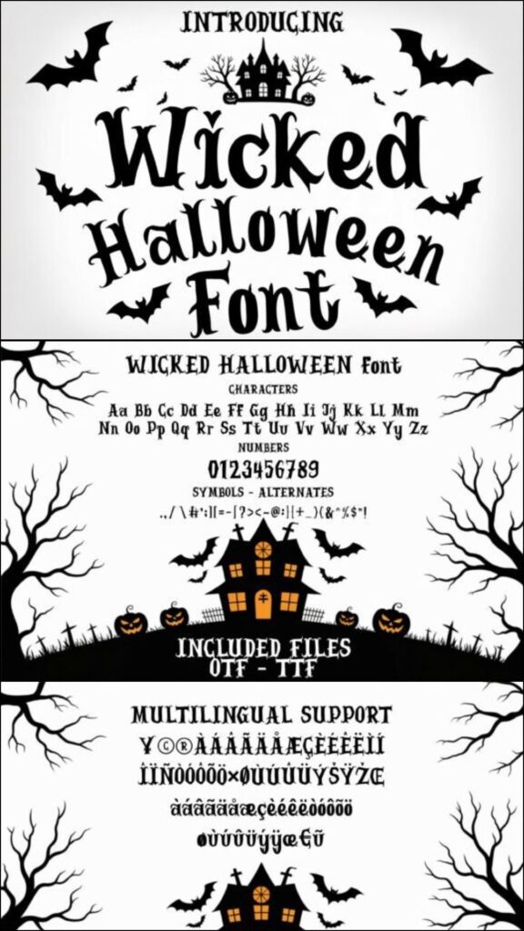 36 Best Halloween Fonts for Invitations, Shirts, Signs, and Crafts 5 gandr collage 20 1