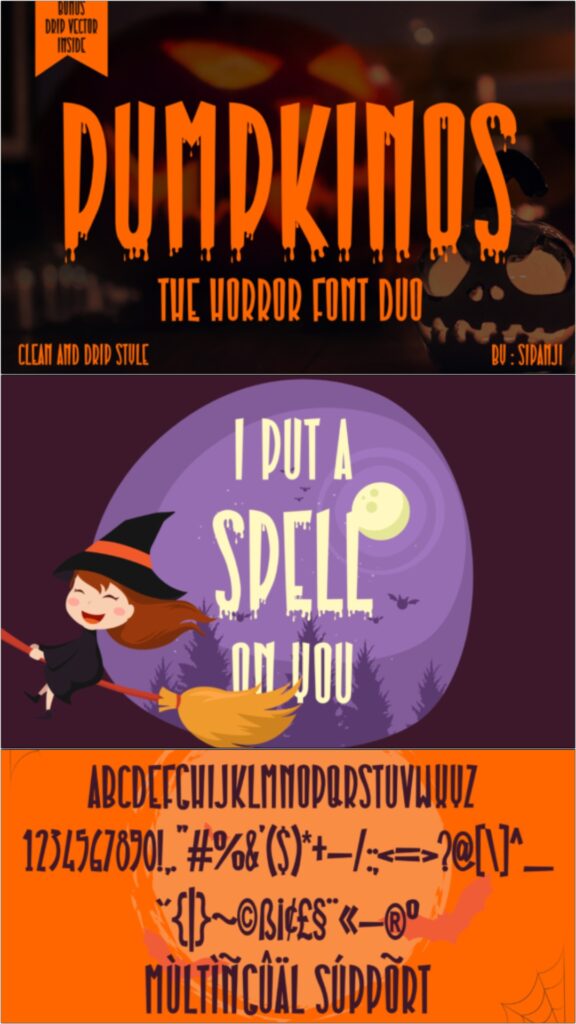 36 Best Halloween Fonts for Invitations, Shirts, Signs, and Crafts 36 gandr collage 31