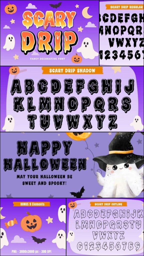 36 Best Halloween Fonts for Invitations, Shirts, Signs, and Crafts 43 gandr collage 32 1