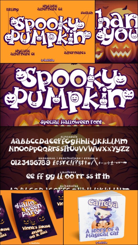 36 Best Halloween Fonts for Invitations, Shirts, Signs, and Crafts 53 gandr collage 36 1