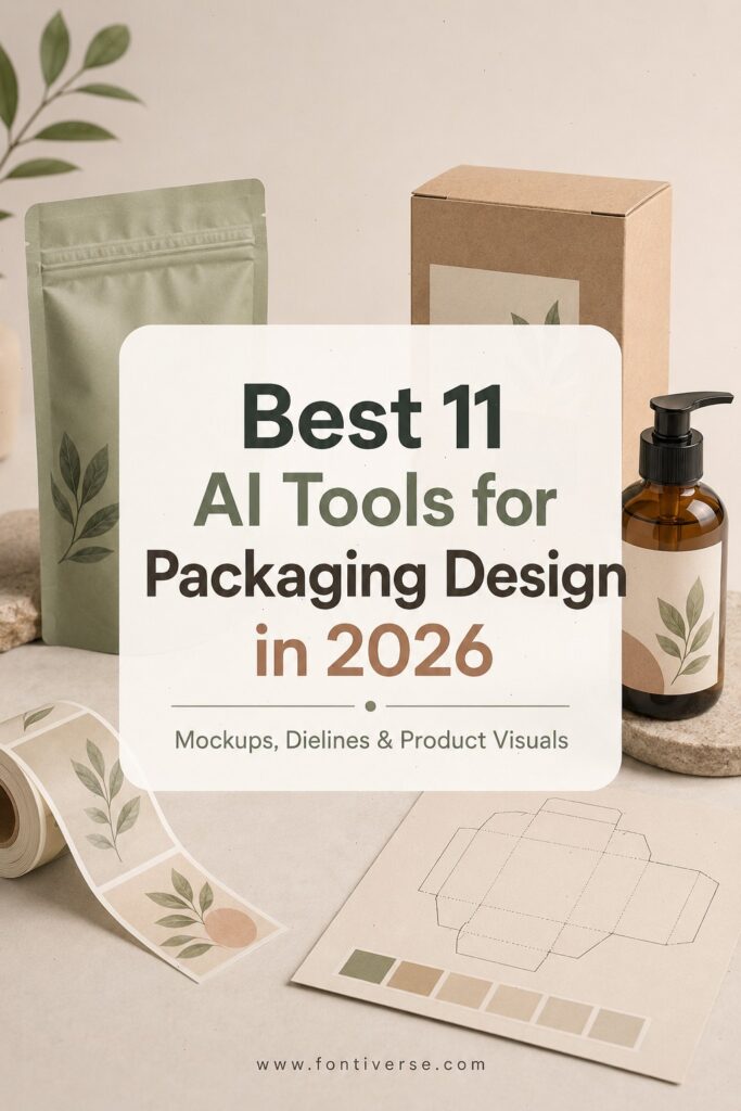 AI Tools for Packaging Design: 11 Powerful Picks for 2026 13 Mockups and dielines for packaging design featuring various product containers and designs.