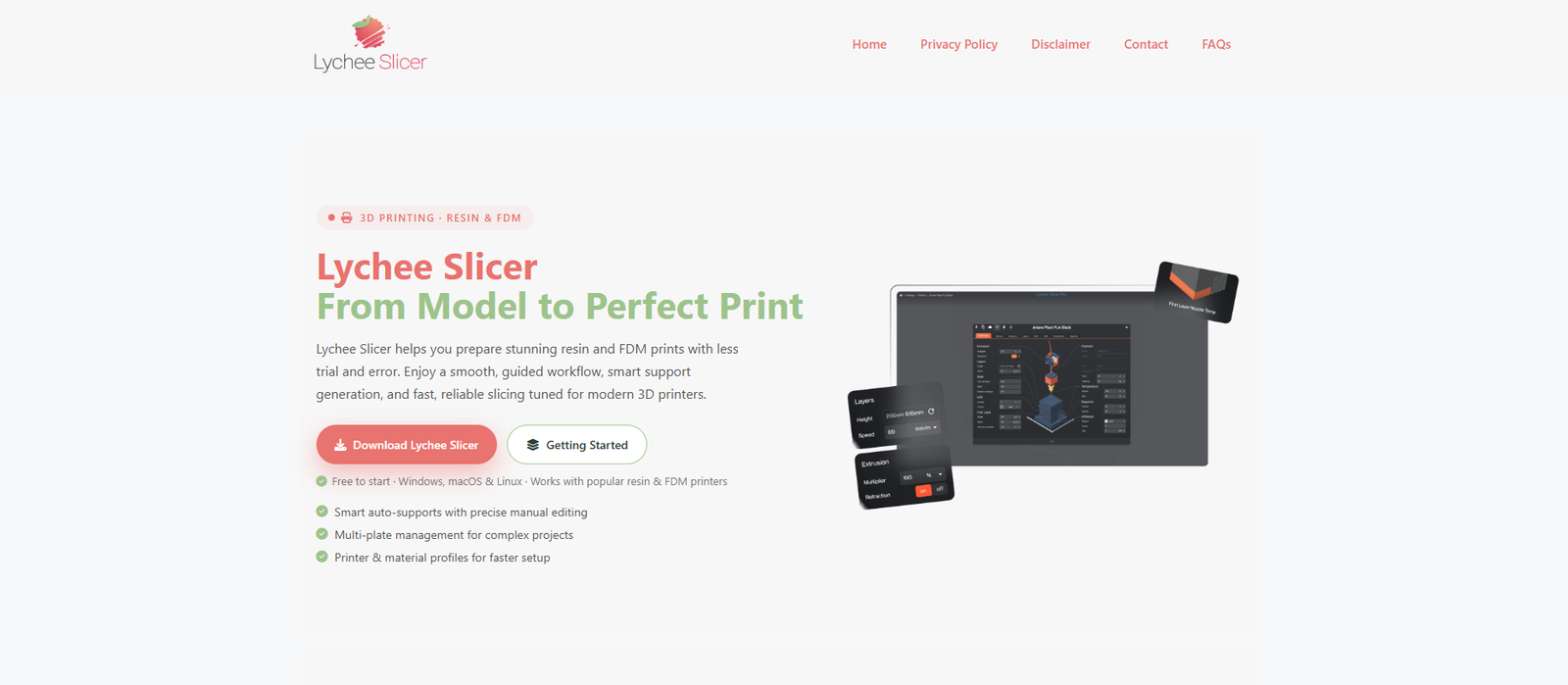 8 Best 3D Printer Software for Mac Users 8 Lychee Slicer interface showcasing 3D printing tools and features.