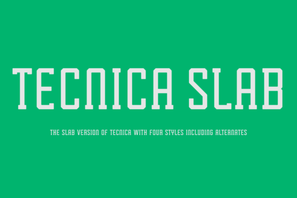 14 Fonts Similar to Rockwell Extra Bold: Bold Alternatives 2 tecnica slab creative fabrica poster 1 580x386 1