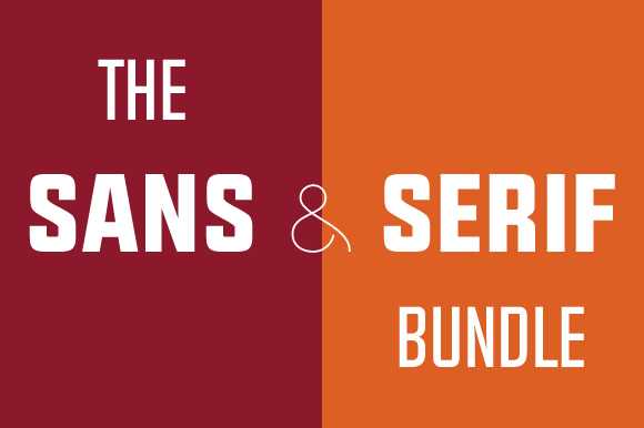 10 Best Sans Serif Fonts Bundle for Business Documents 8 Text showcasing 'The Sans & Serif Bundle' in bold typography.