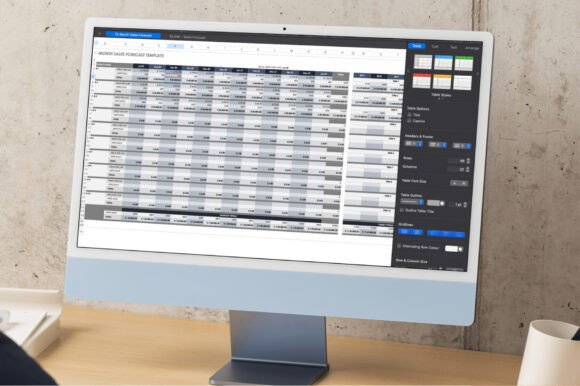 15 Best Google Sheets Templates for Etsy Sellers Success 23 Google Sheets template for inventory tracking displayed on a computer screen. — Google Sheets templates for Etsy sellers