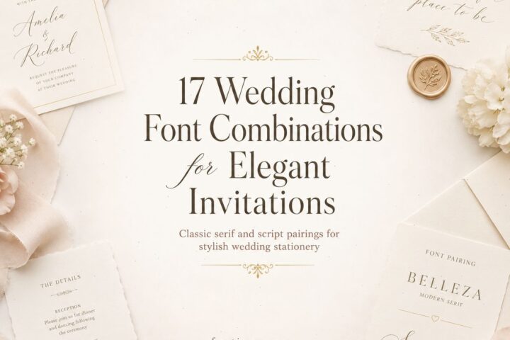 17 Wedding Font Combinations for Elegant Invitations