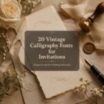 20 Vintage Calligraphy Fonts for Elegant Invitation Design
