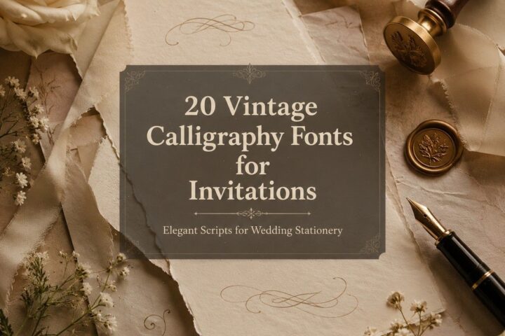 20 Vintage Calligraphy Fonts for Elegant Invitation Design
